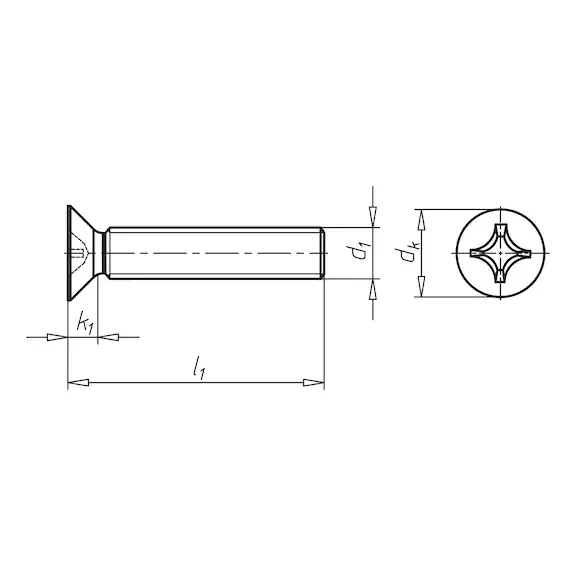 RVS Kruiskop schroeven, H DIN 965 RVS A2 20 x 6 mm (100st)